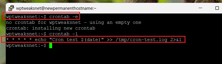 Running Crontab to Add a New Job