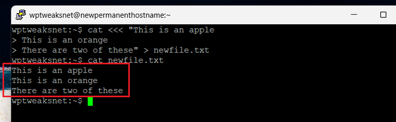 Multi Line Text with Here-String