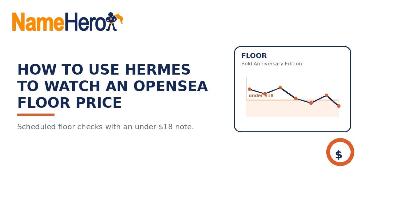 NameHero branded cover: How To Use Hermes To Watch An OpenSea Floor Price